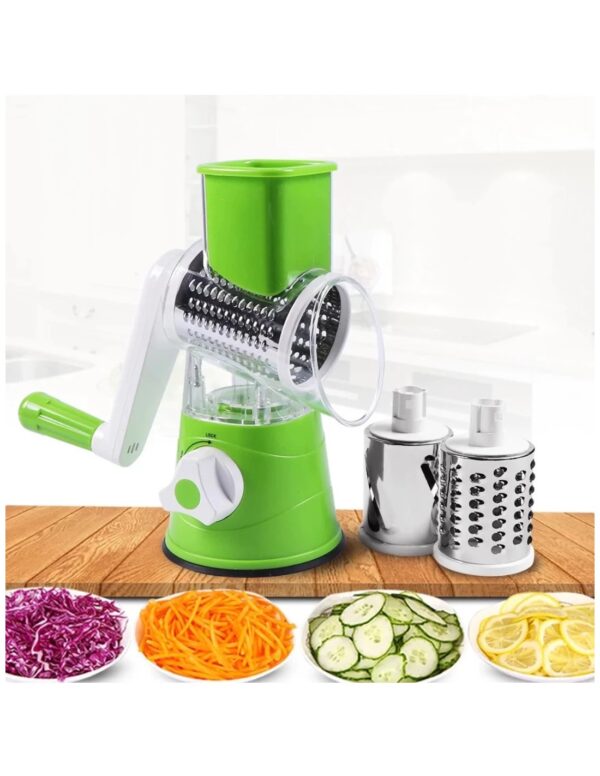 3 In 1 Vegetable Cutter Machine For Potato Onion Carrot – Drum Cutter (random Color)