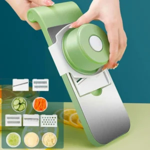 5-in-1 Multi-Functional Vegetable Slicer & Grater – Adjustable Mandoline Cutter